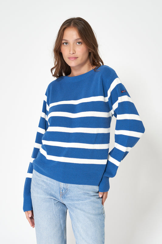 Jersey de rayas de punto de algodón