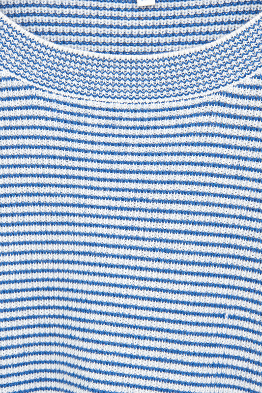 Jersey de punto a rayas y bolsillos