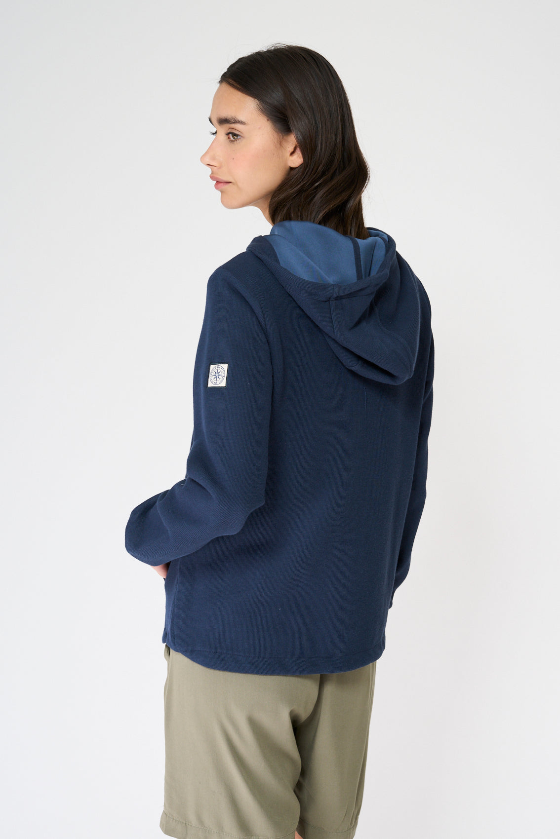 Hooded zip-up sweatshirt