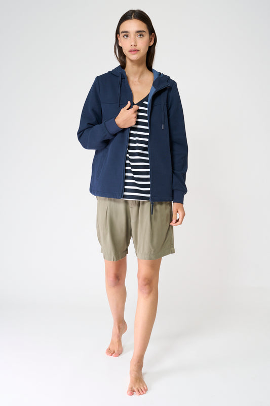 Sudadera con capucha y cremallera