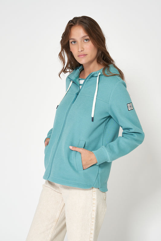 Sudadera con capucha y cremallera