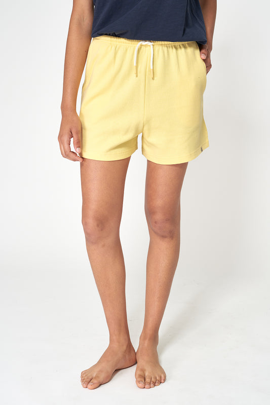 Pantalón corto de punto canalé