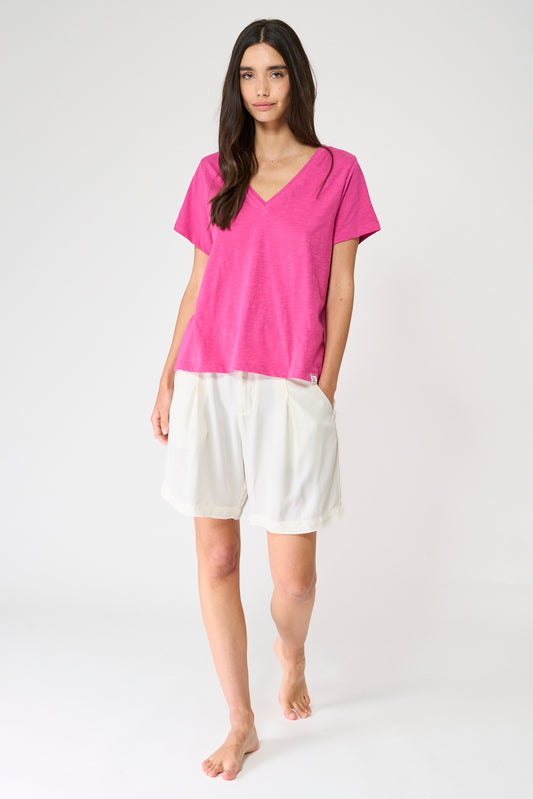 Bermuda de sarga de viscosa Ecovero