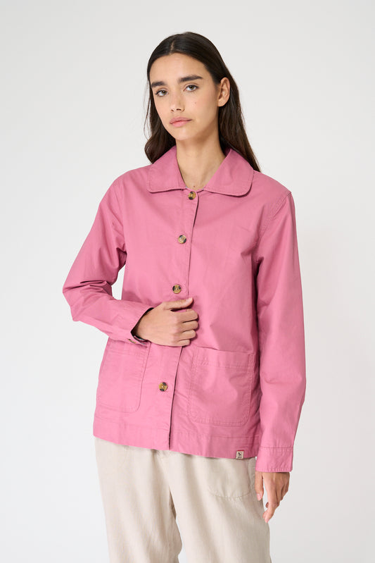 Chaqueta tipo sobrecamisa en algodón elástico