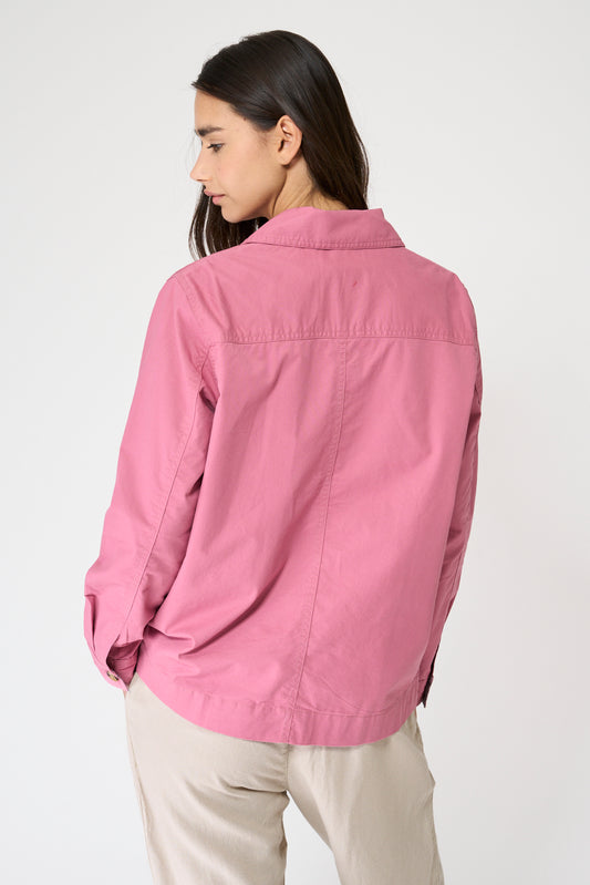 Chaqueta tipo sobrecamisa en algodón elástico