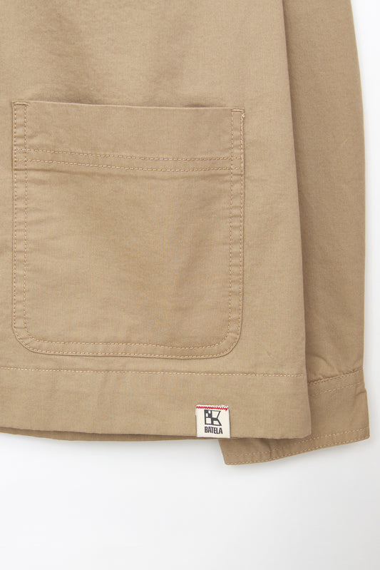 Chaqueta tipo sobrecamisa en algodón elástico