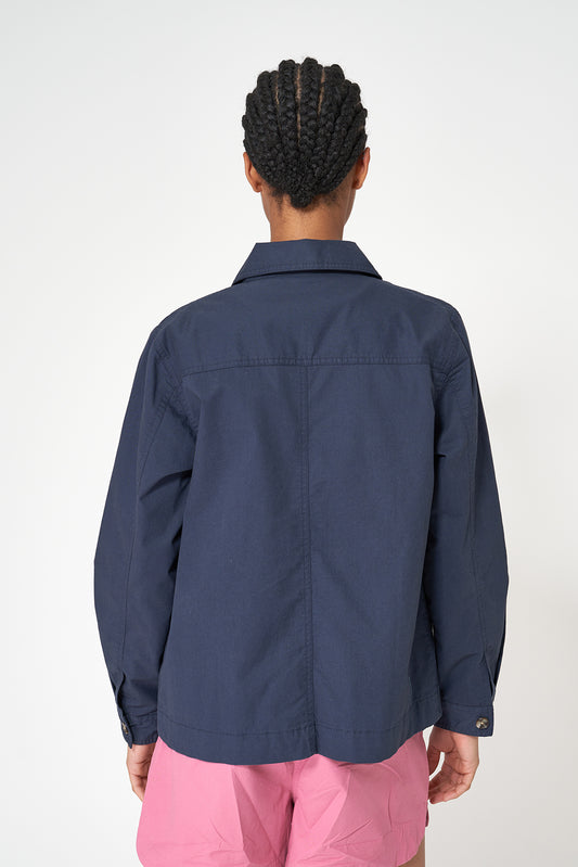 Chaqueta tipo sobrecamisa en algodón elástico