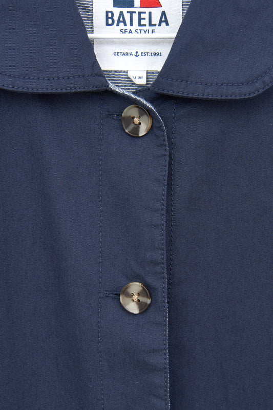 Chaqueta tipo sobrecamisa en algodón elástico