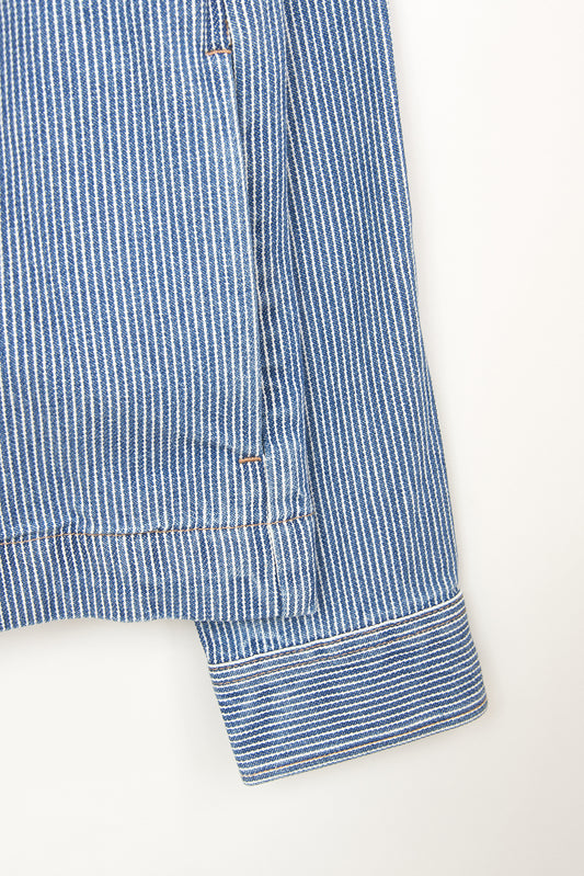 Striped denim jacket