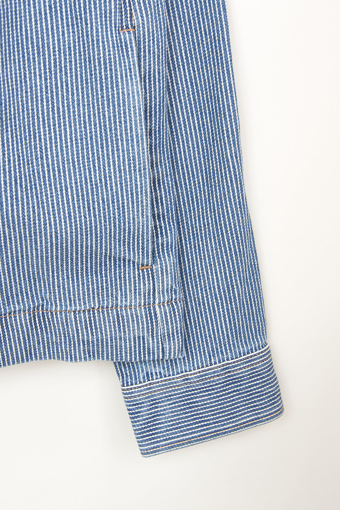 Striped denim jacket