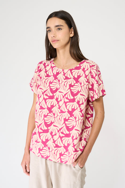 Blusa de mujer en lino y lyocell