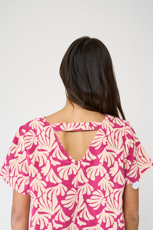 Blusa de mujer en lino y lyocell