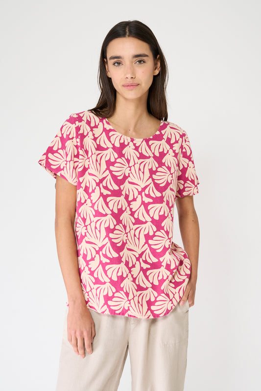 Blusa de mujer en lino y lyocell