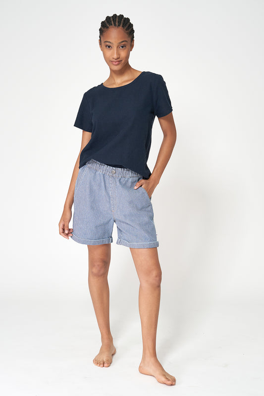 Blusa de mujer en lino y lyocell