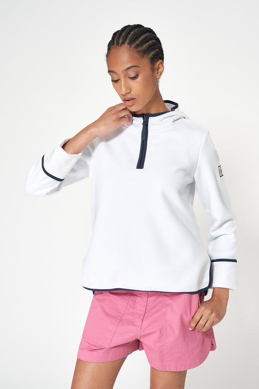 Sudadera ligera con capucha en tejido interlock