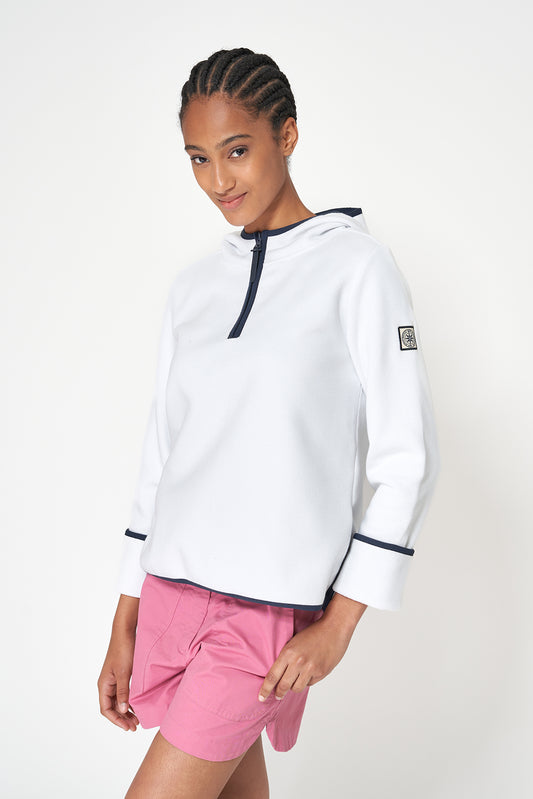 Sudadera ligera con capucha en tejido interlock