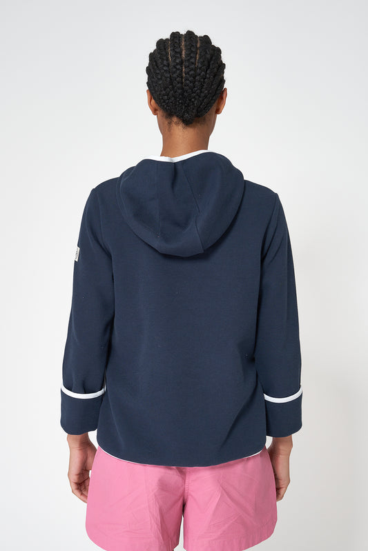 Sudadera ligera con capucha en tejido interlock