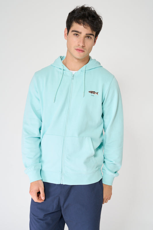 Sudadera con capucha y estampado peces algodón Terry