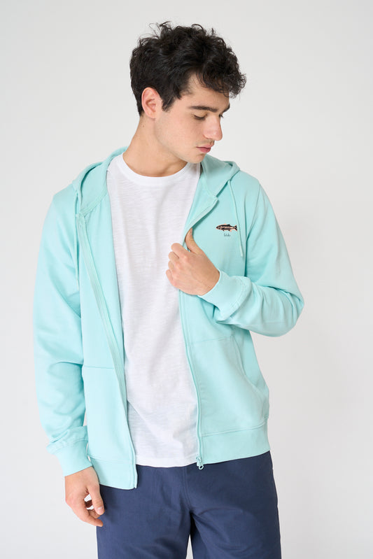 Sudadera con capucha y estampado peces algodón Terry