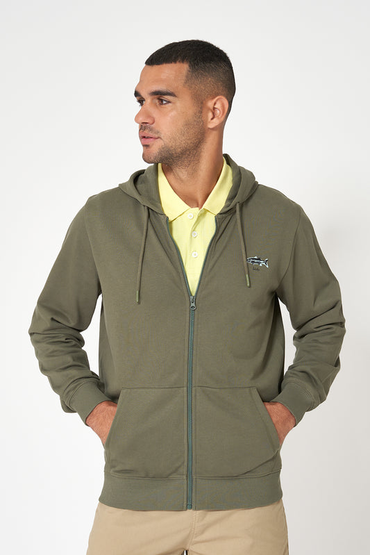 Sudadera con capucha y estampado peces algodón Terry