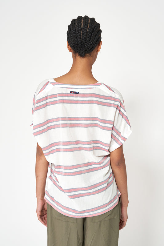 Blusa de mujer en mezcla de viscosa y algodón