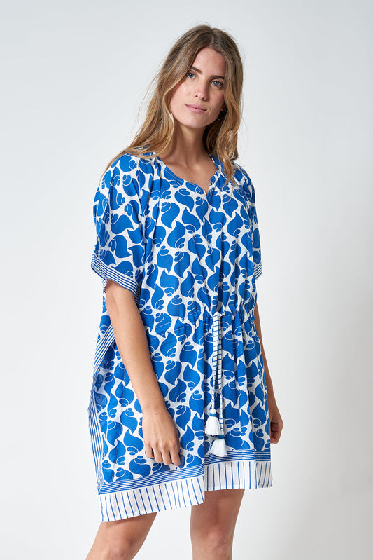 Poncho avec imprimé coquillages