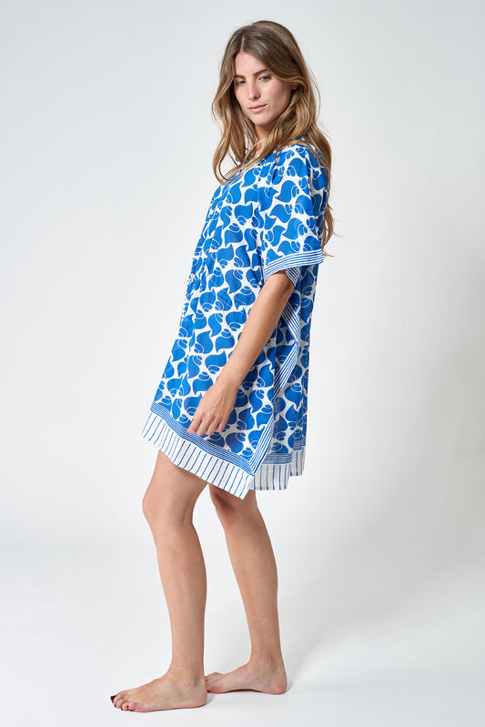 Snail print poncho
