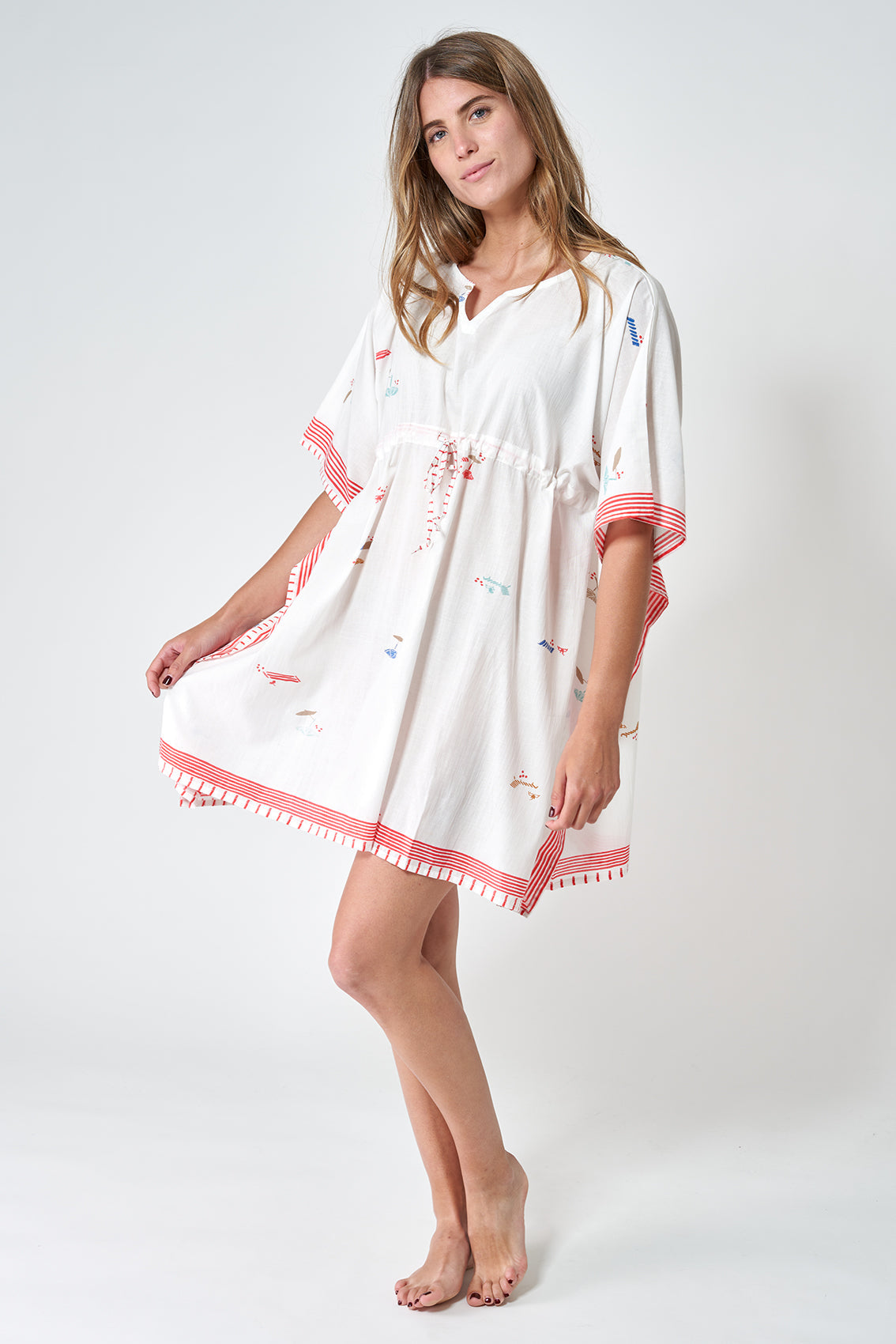 Poncho  estampado playa Batela Moda SS25