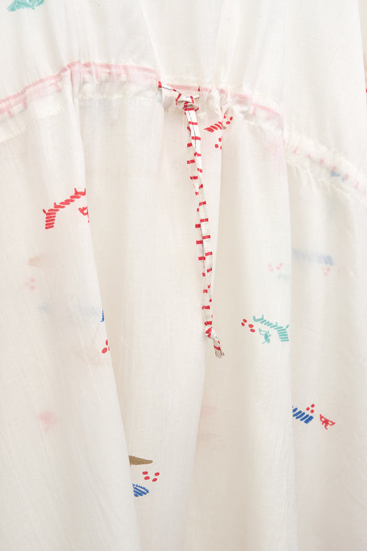 Beach print poncho