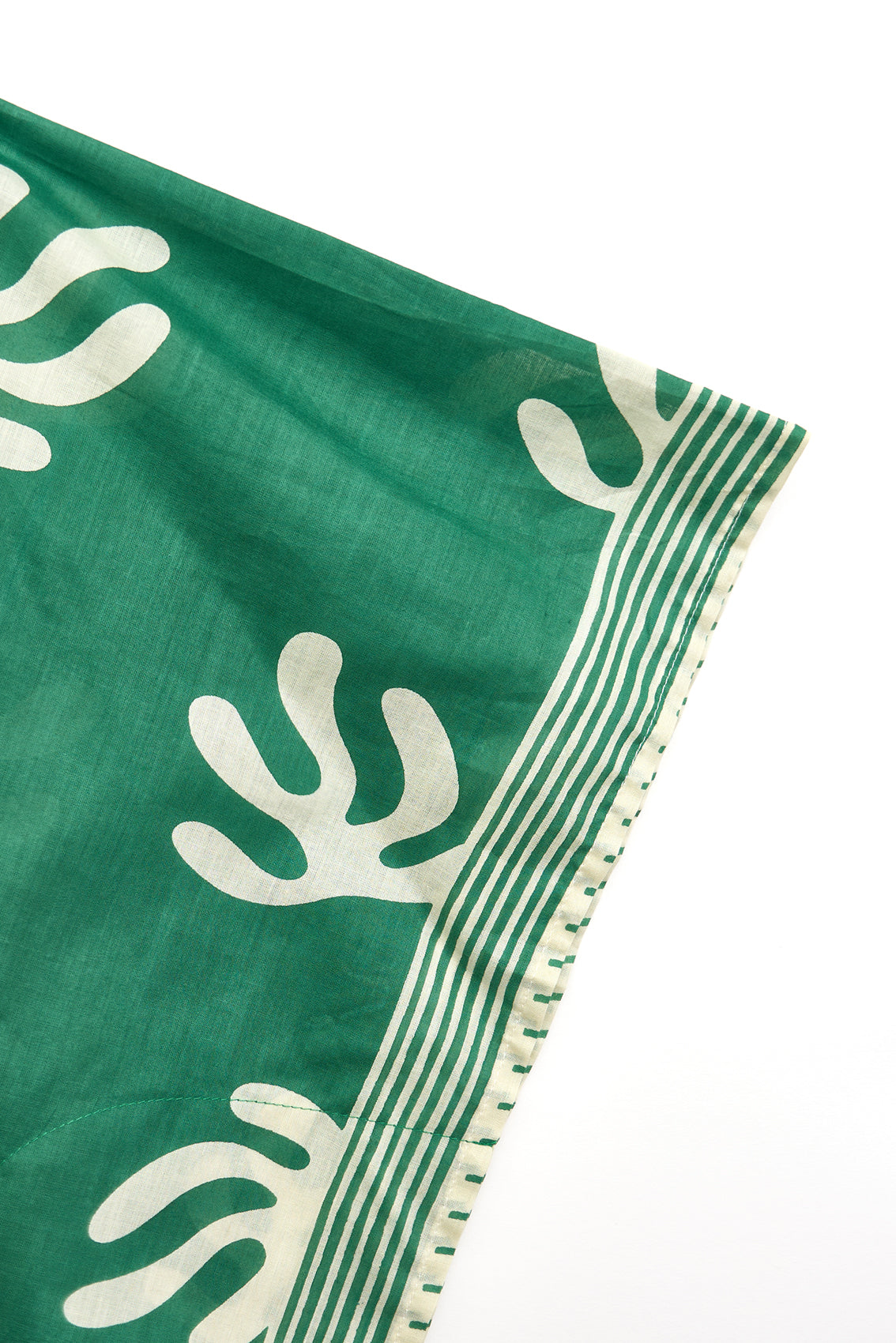 Green seaweed print poncho