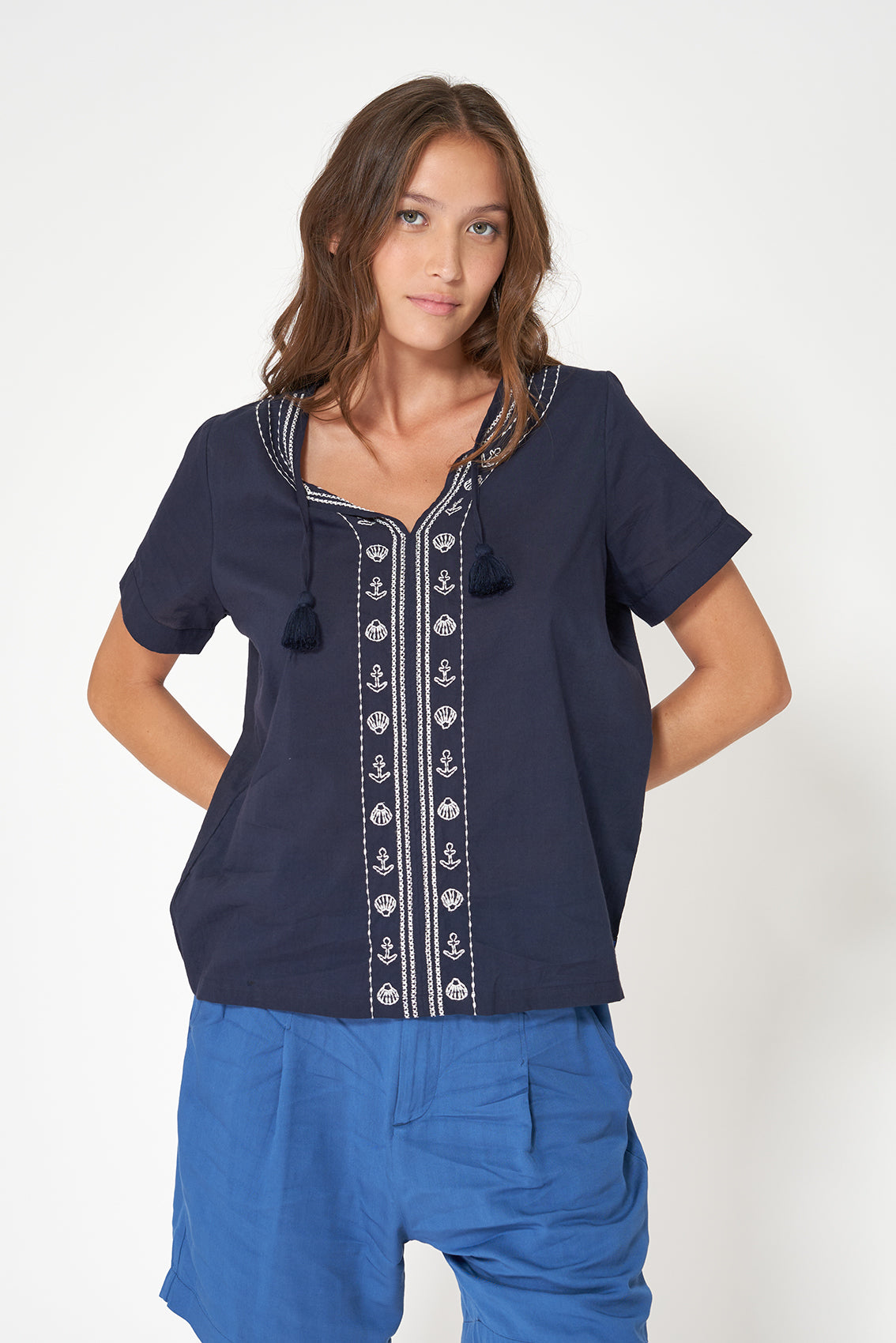 Women's cotton voile blouse