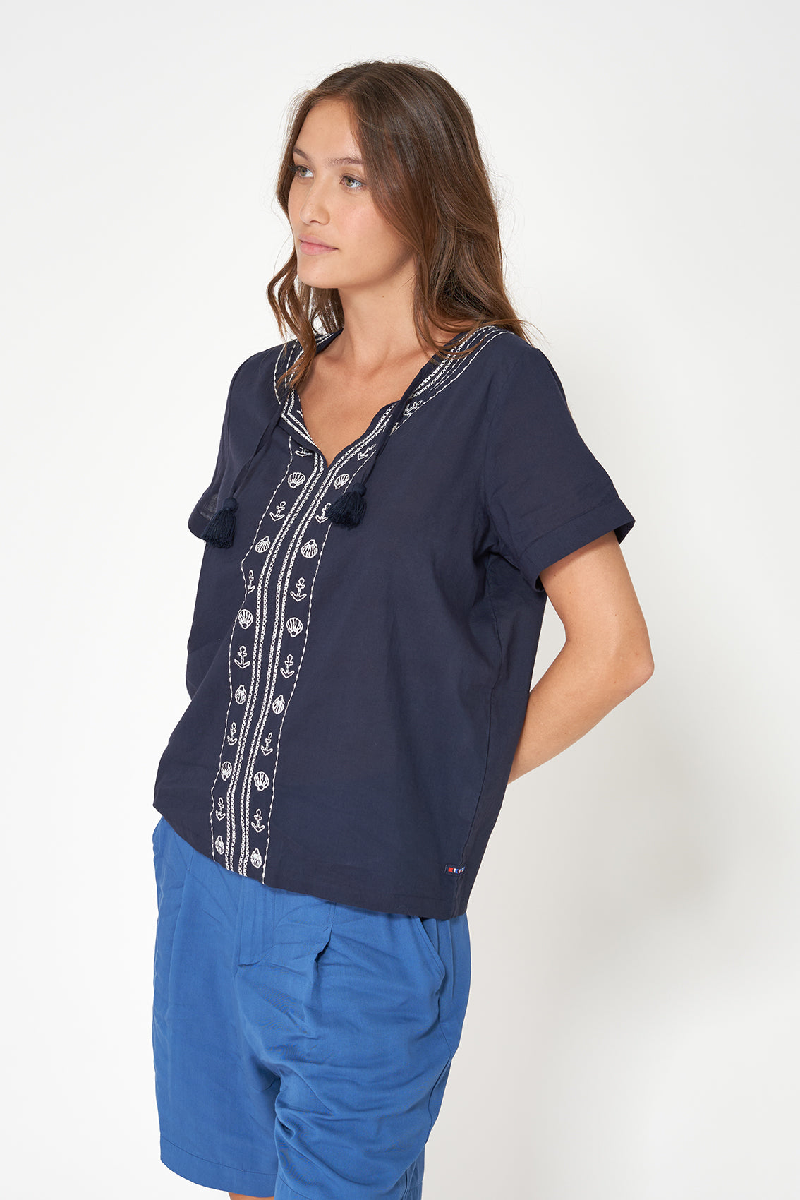 Women's cotton voile blouse