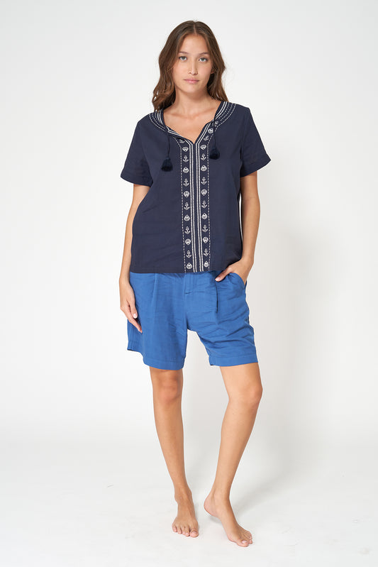 Blusa de mujer en voile de algodón