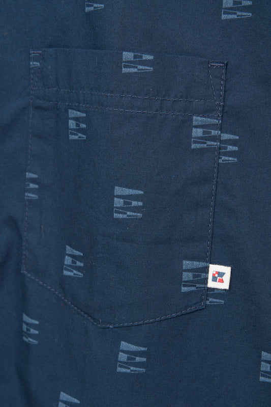 Short-sleeved poplin shirt