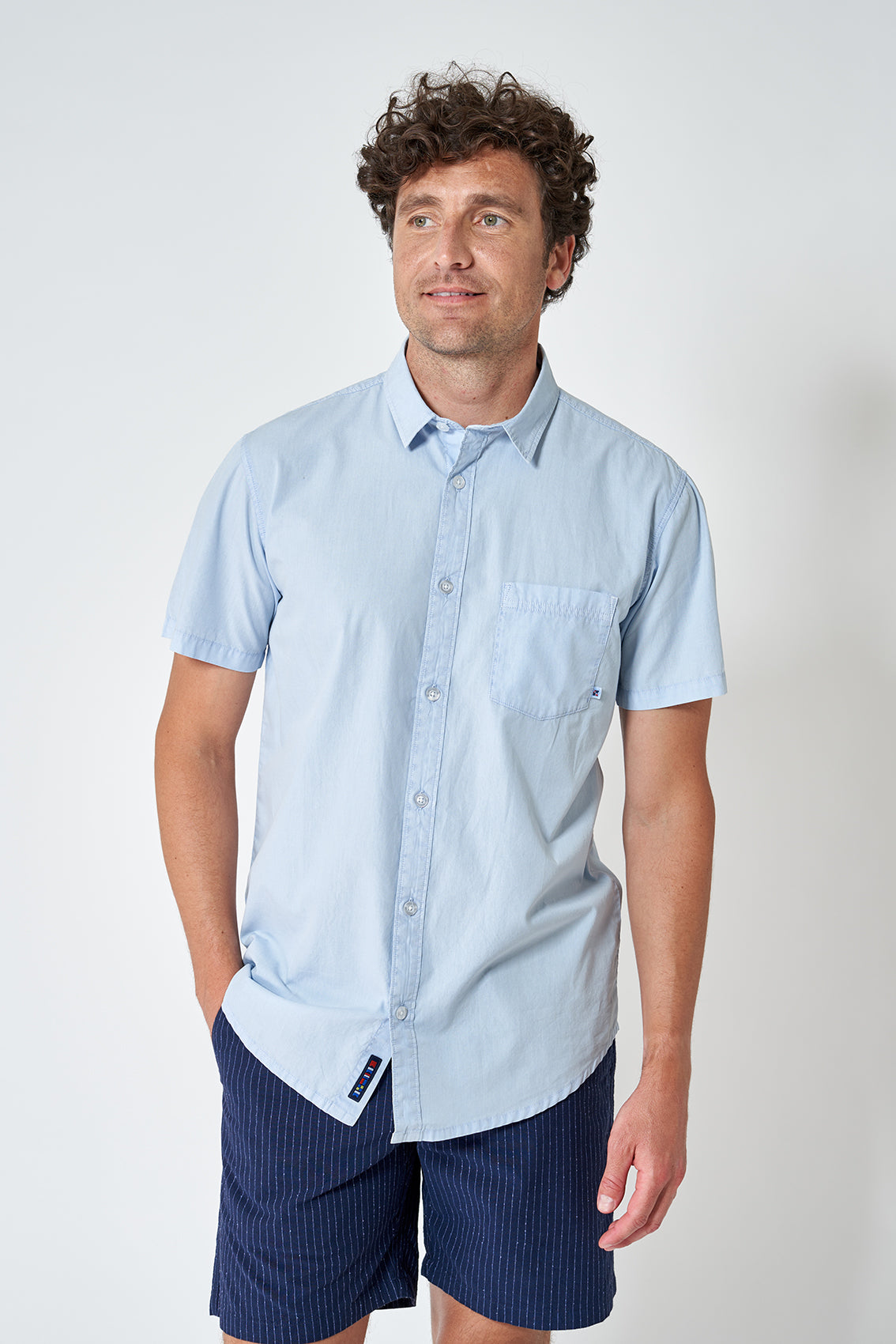 Camisa manga corta poplin