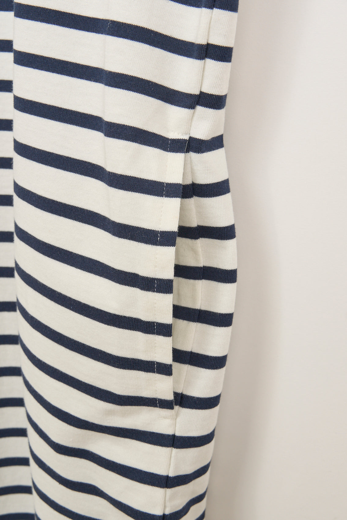 Short-sleeved striped cotton dress