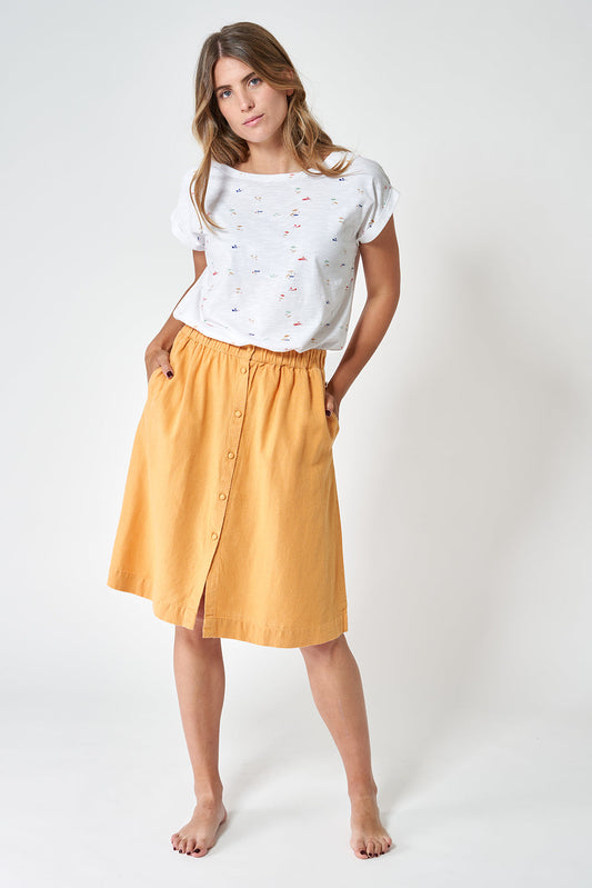 Camiseta algodón estampado playa