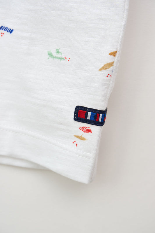 Camiseta algodón estampado playa