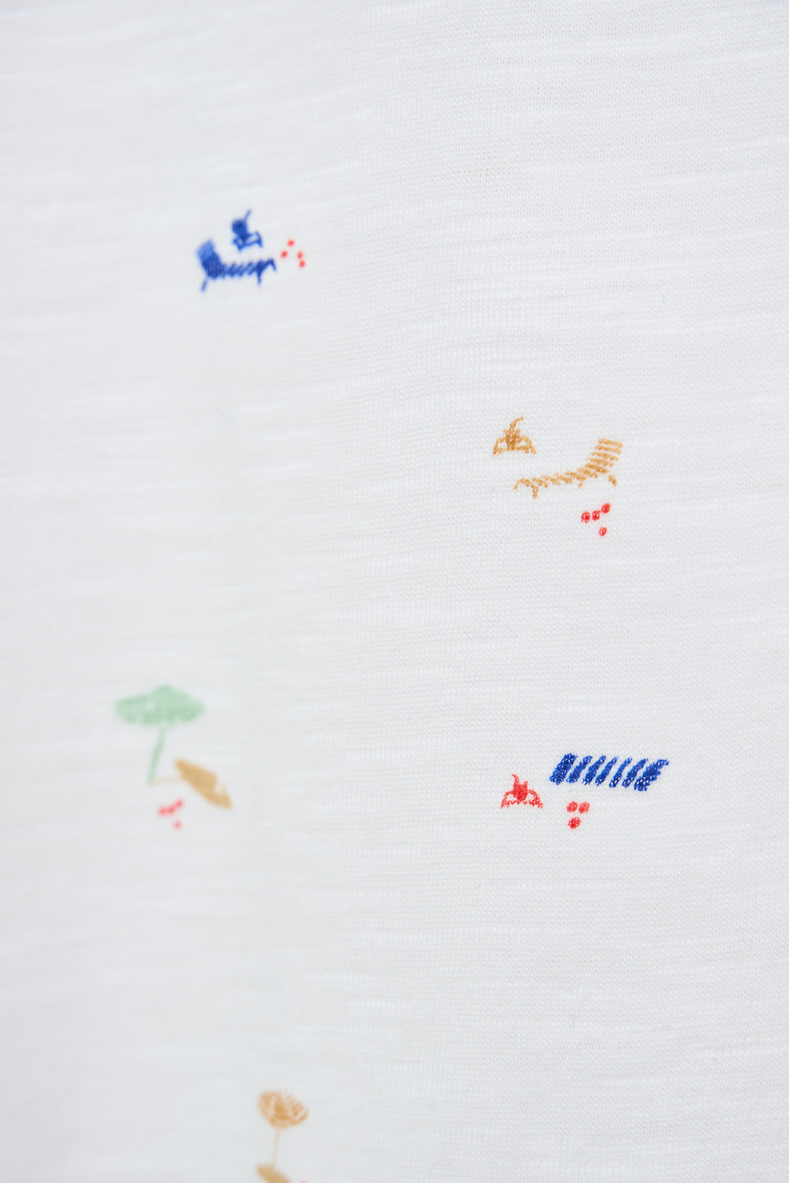 Beach print cotton t-shirt