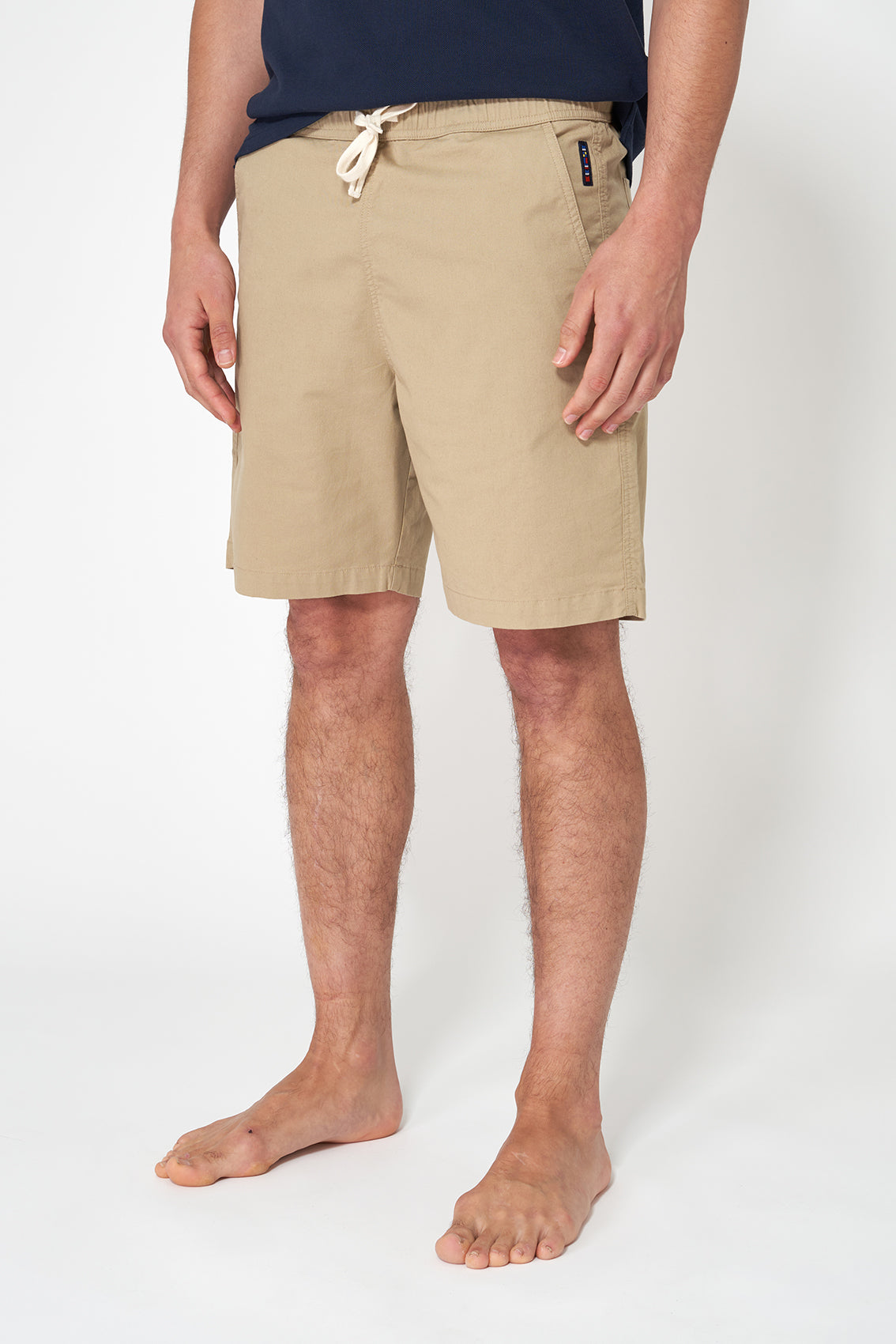 Stretch cotton Bermuda shorts