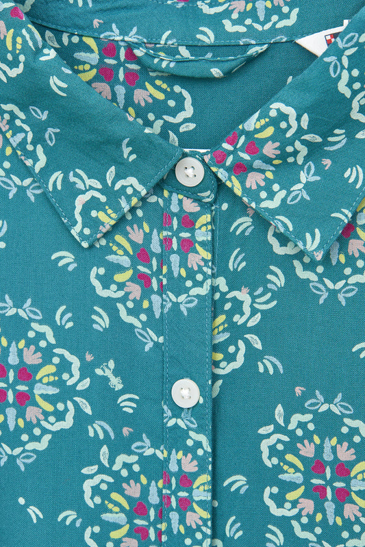 Vestido camisero largo con cinturón