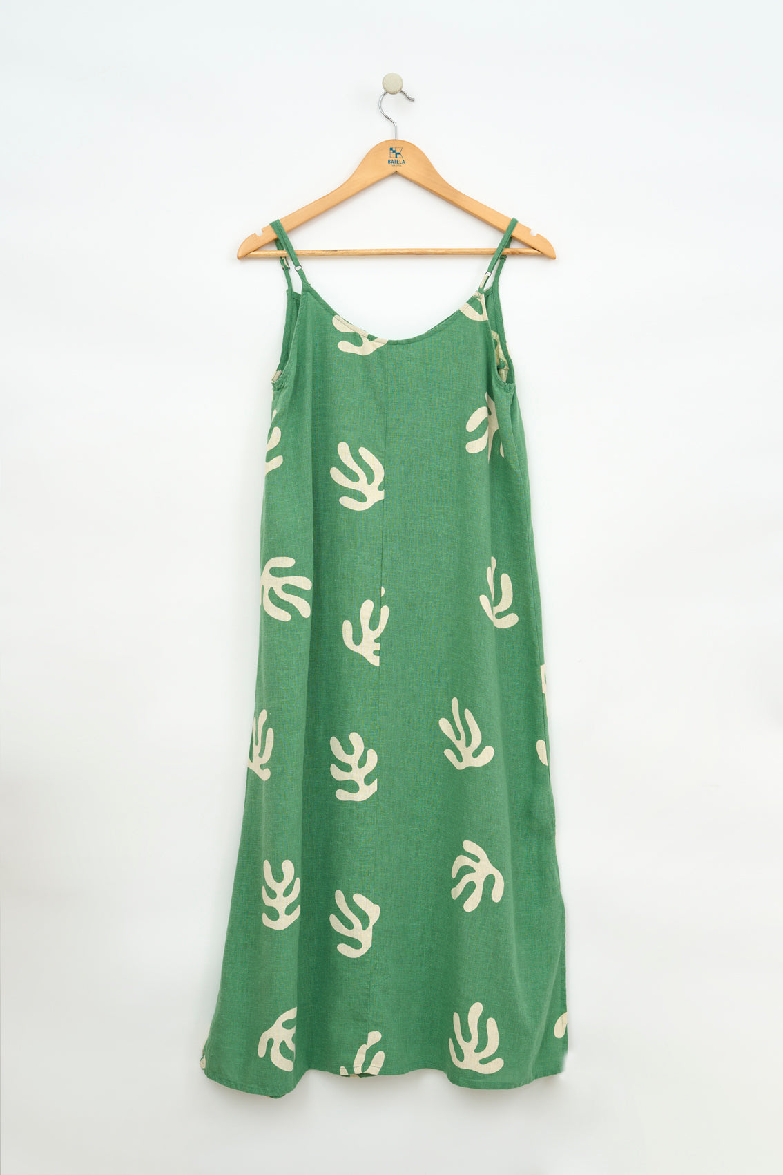 Linen dress with thin straps