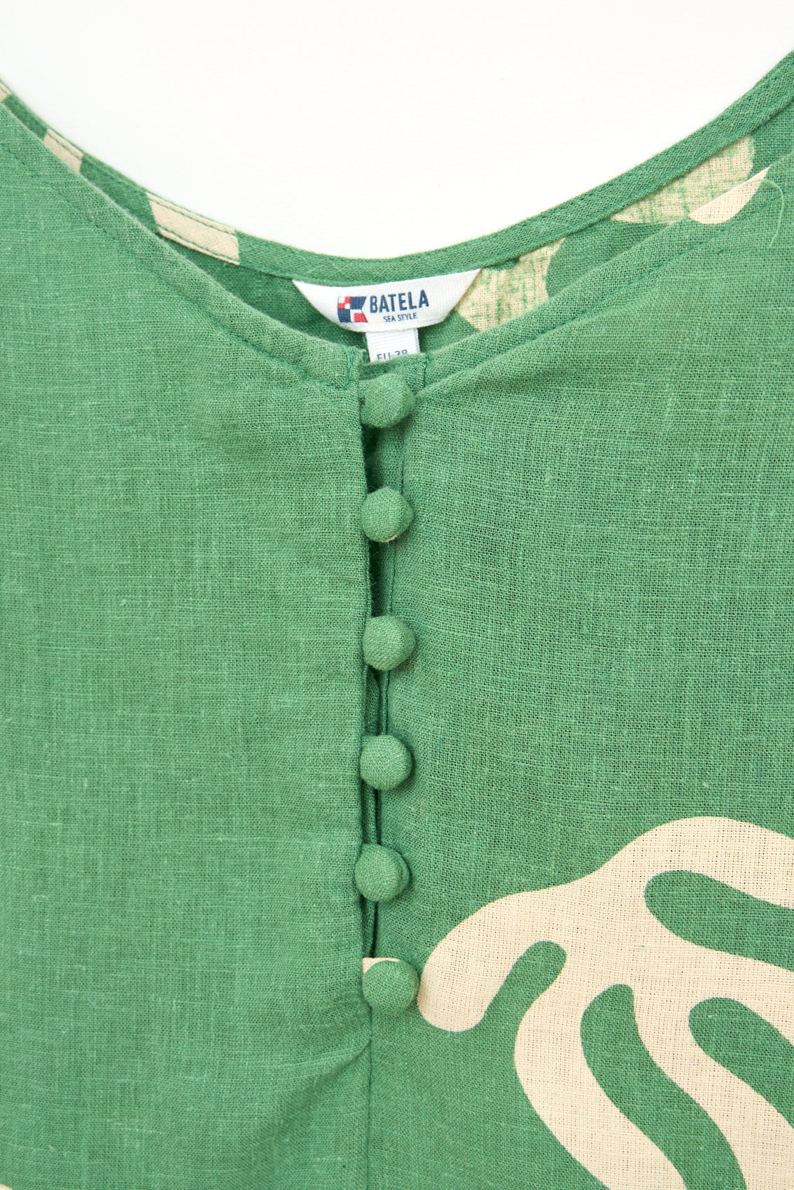 Linen dress with thin straps