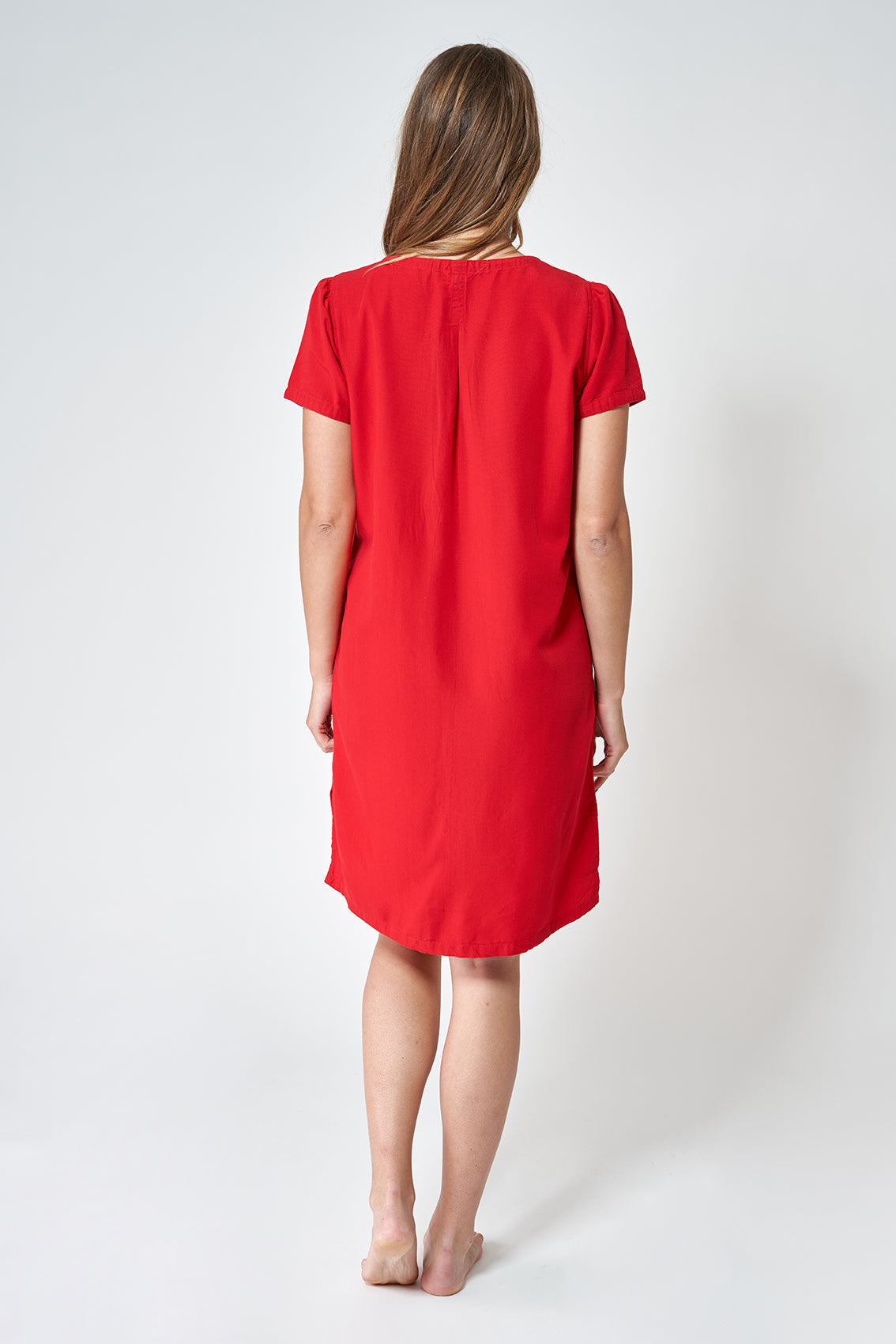 Vestido lino 3 botones