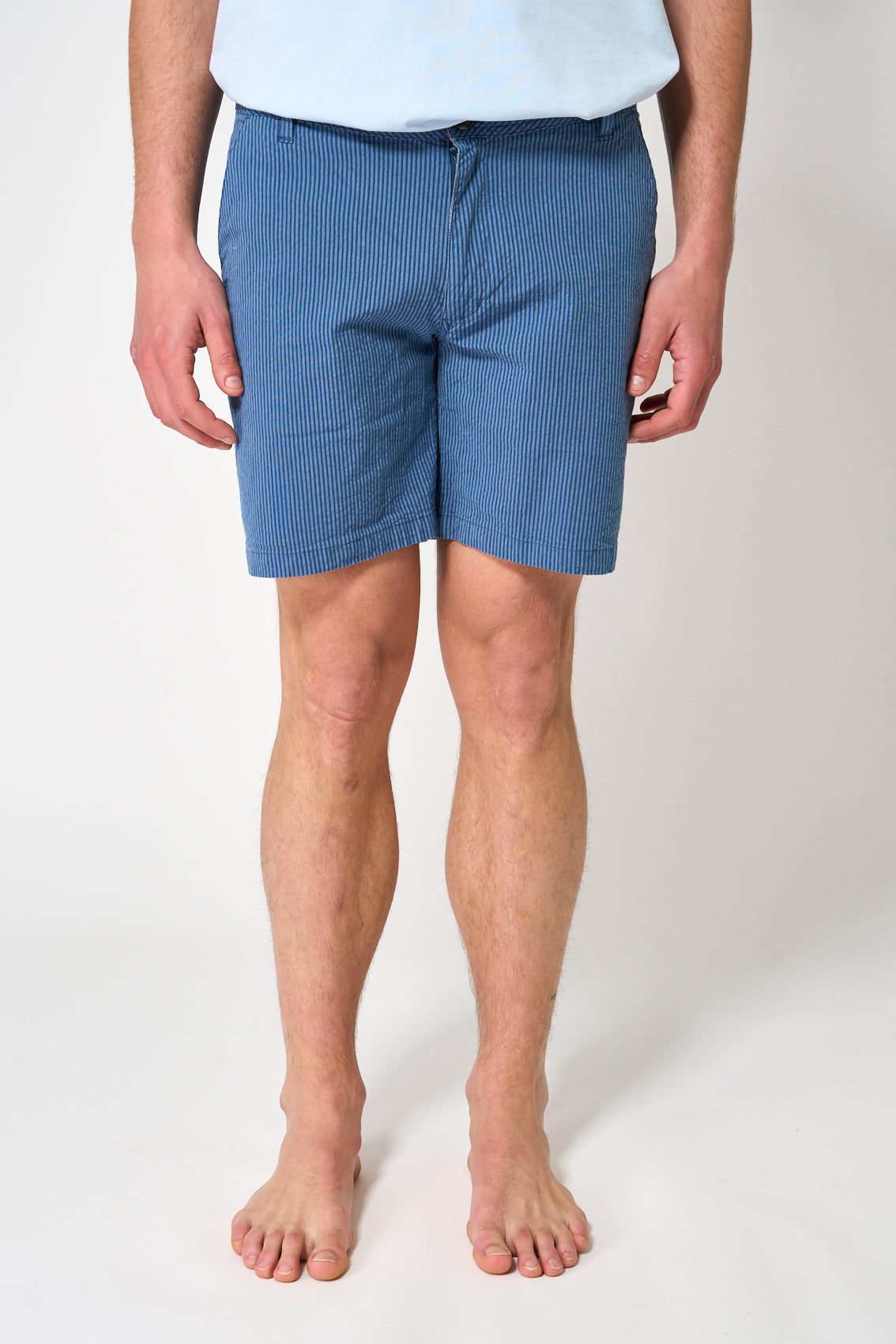 Men's seersucker Bermuda shorts