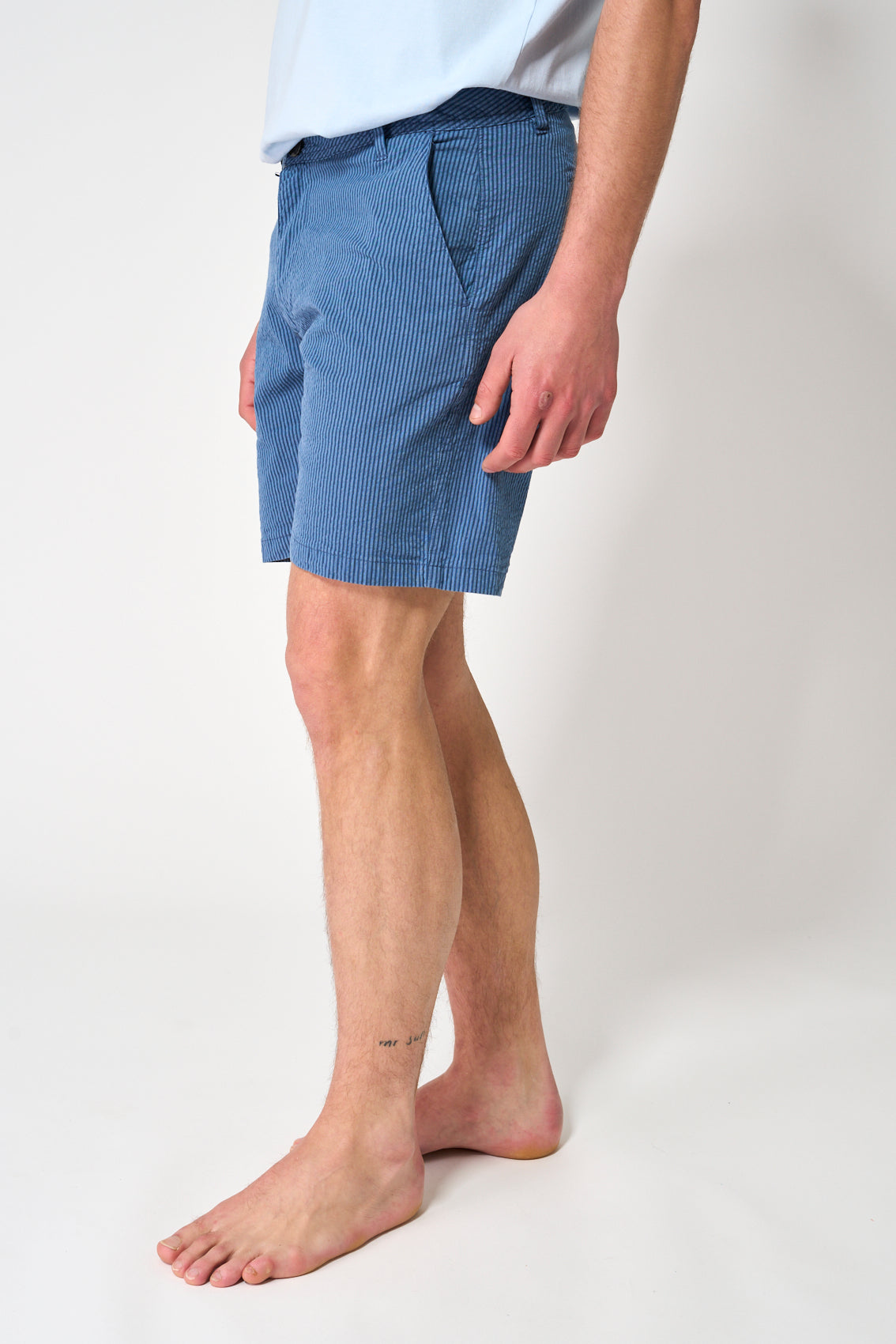 Men's seersucker Bermuda shorts