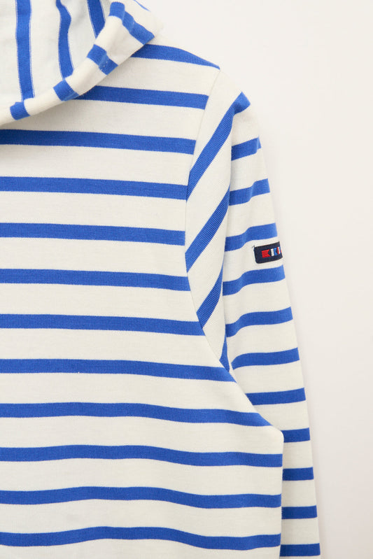 Sudadera de raya marinera de algodón con capucha