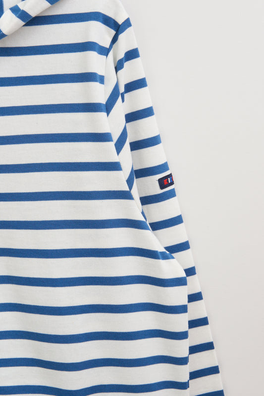 Sudadera de raya marinera de algodón con capucha