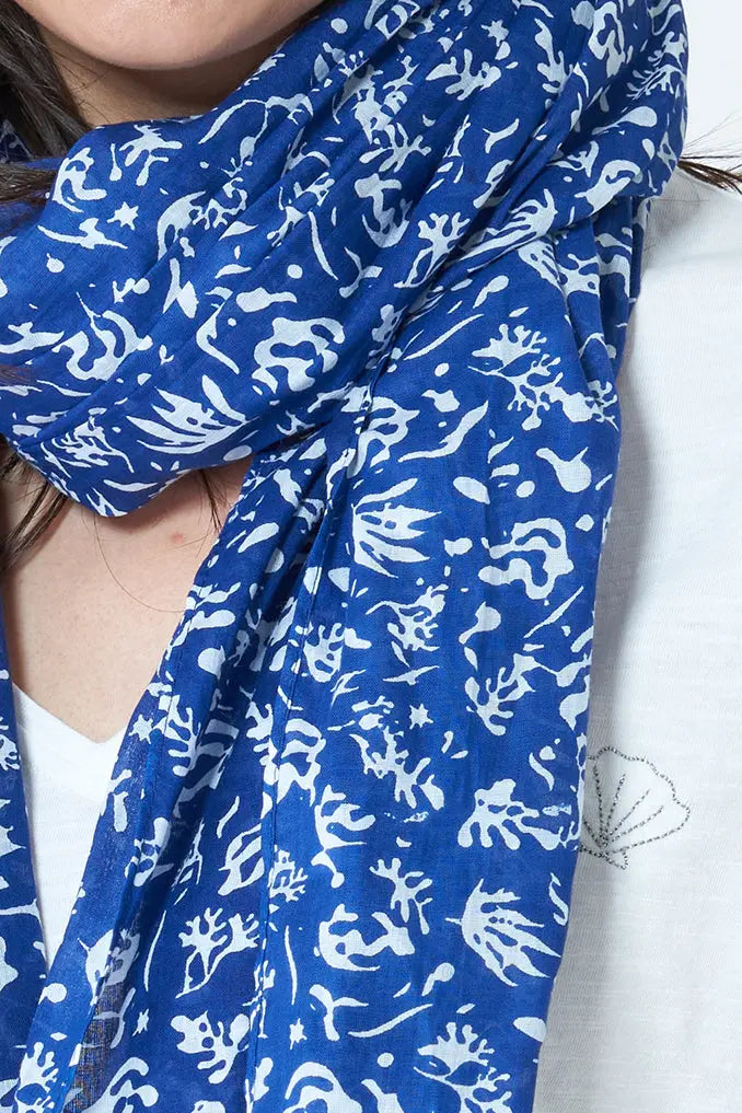 Fular de algodón con estampado náuticco