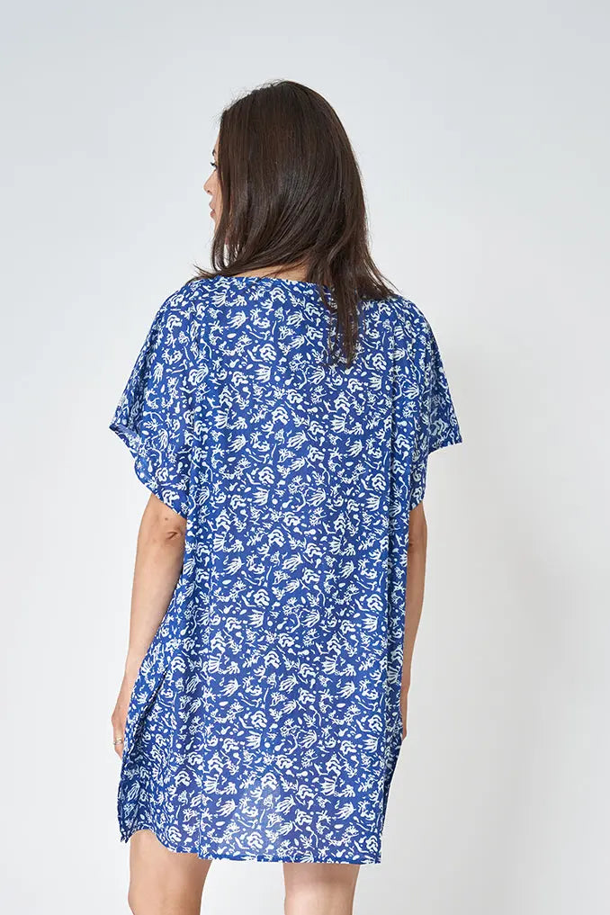 Poncho con estampado matisse
